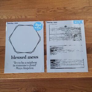 December 2020 Stencil of the Month Stencil Set with Add On | Decor | BRAND NEW
